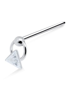 Dangling Triangle Straight Nose Stud NSKA-798